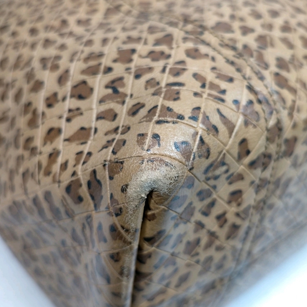 Sale🐆Bottega Veneta Mirage Intrecciato Leopard Leather Tote. - Picture 5 of 10